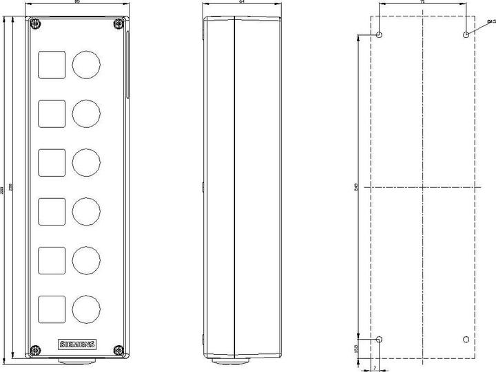 Produktbild Siemens Enclosure for command devices, 22mm