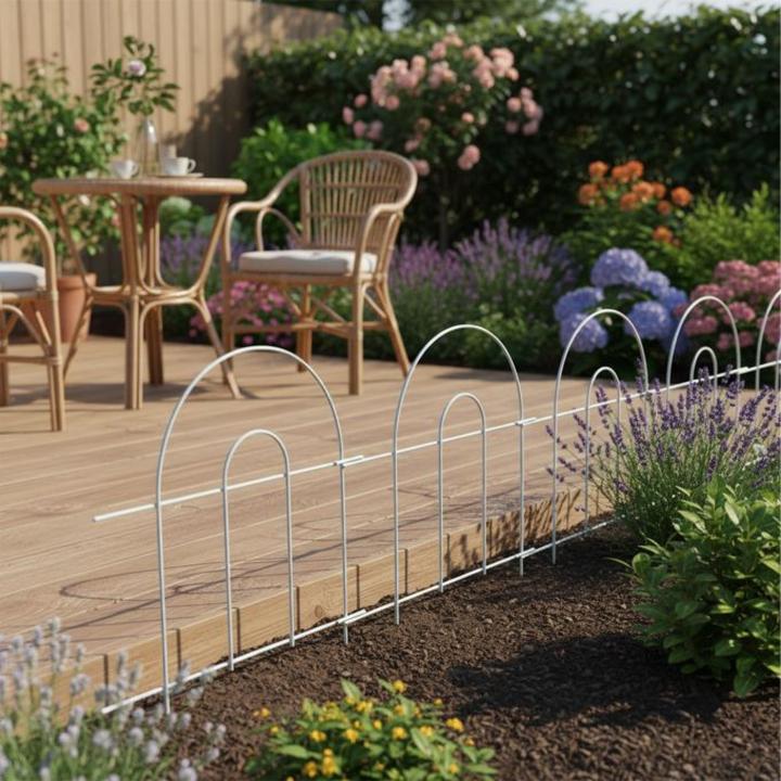 Actual product image Relaxdays 6x flowerbed fence (240 cm)