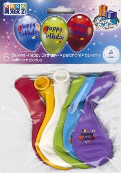 Produktbild Karaloon Ballons Happy Birthday 6 Stück (6x)