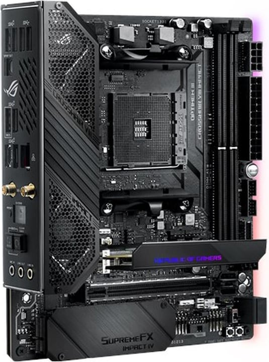 Productafbeelding ASUS ROG Crosshair VIII Impact (AM4, AMD X570, Mini-DTX)