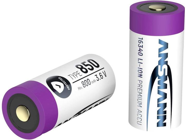 Productafbeelding Ansmann 16340 Li-Ion accu 850mAh 3,6V standaard versie (1 Pcs., C, 850 mAh)