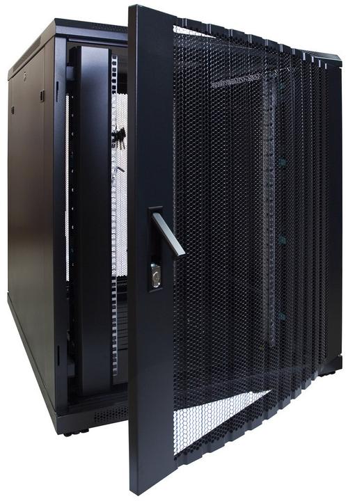 Produktbild Dsit 12 HE, kleiner Serverschrank, mit perforierter Fronttür (BxTxH) 800 x 1200 x 720 mm (12 HE, 19 Zoll Rack)