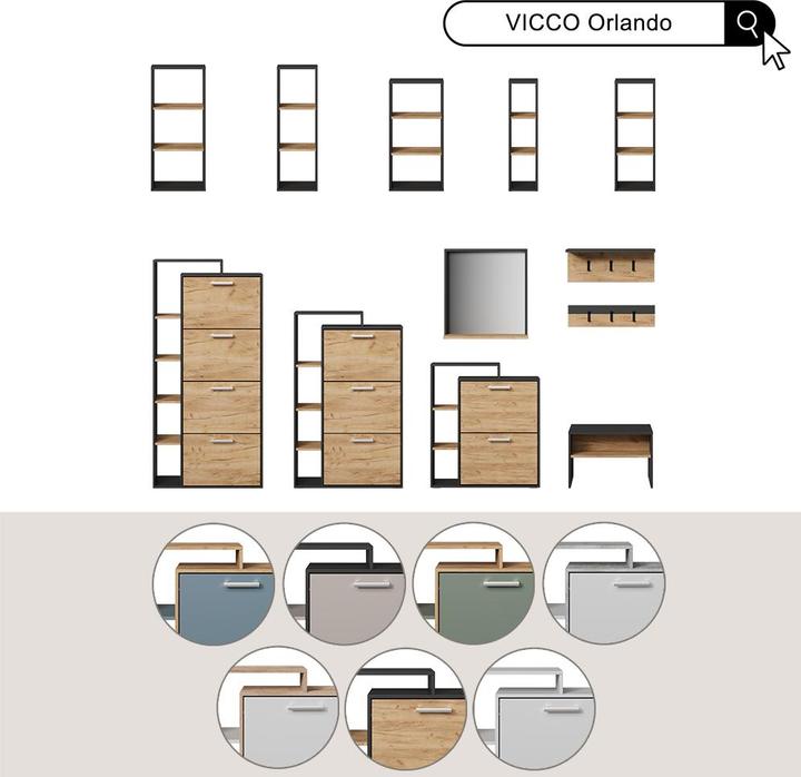 Immagine prodotto Vicco Orlando (80 x 128,3 x 24,2 cm)
