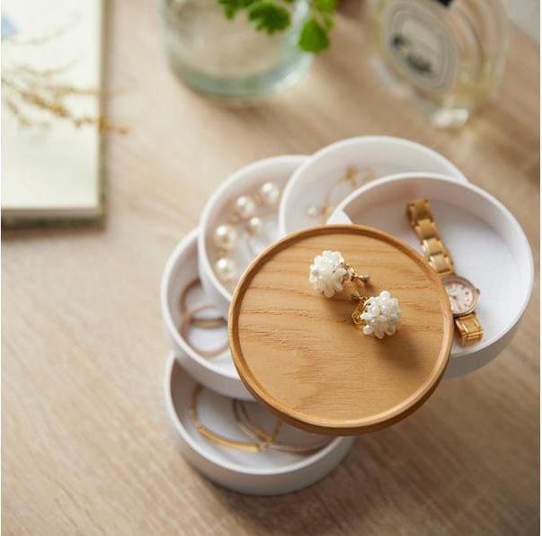 Actual product image Yamazaki Tosca 5-piece jewellery holder, white