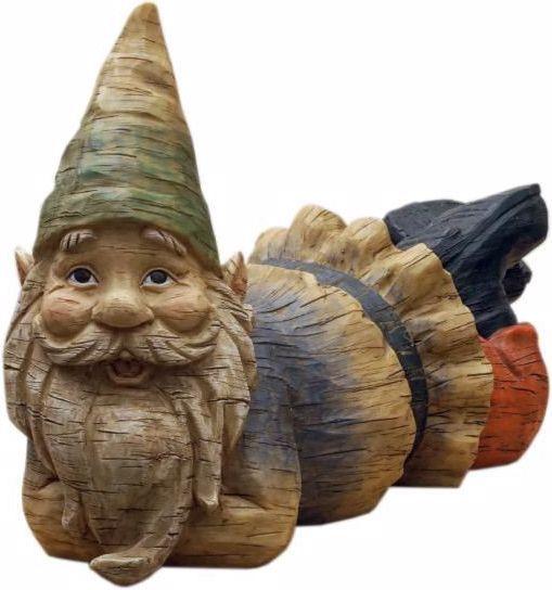 Colibri Figurine décorative Nain de jardin couché sur le ventre