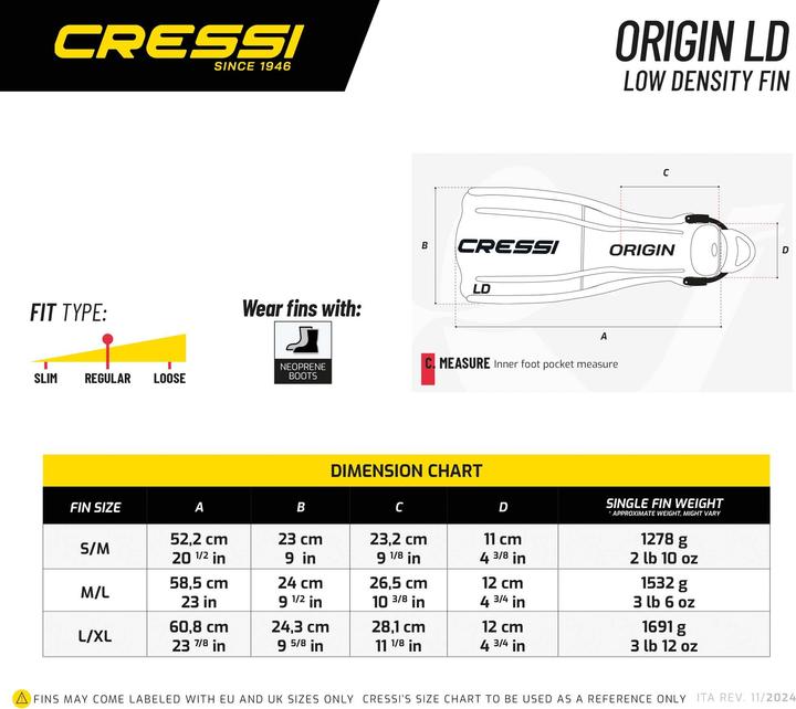 Productafbeelding Cressi Origin LD Flossen