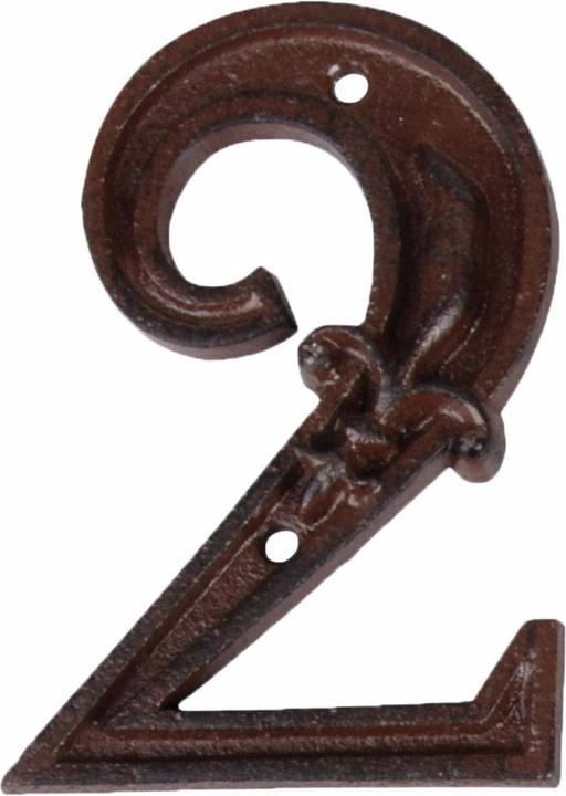 Produktbild Esschert Design Hausnummer 2 aus Gusseisen