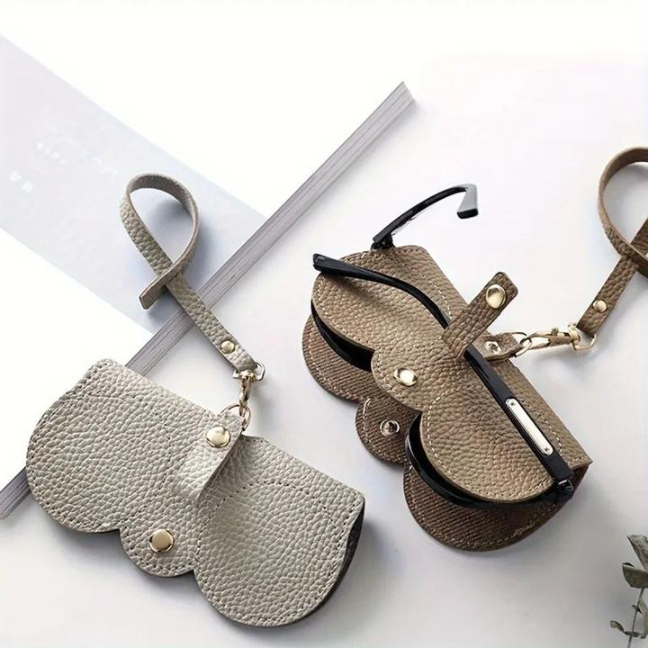 Image du produit Only-Bags.Store Couvre-lunettes embossé Mignon cuir PU Lunettes de soleil Lunettes de lecture Sac de rangement