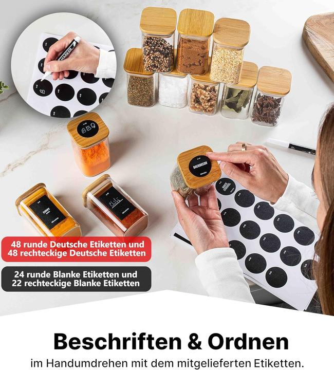 Produktbild Deco haus Vorratsgläser-Set mit Deckel (0.28 l)