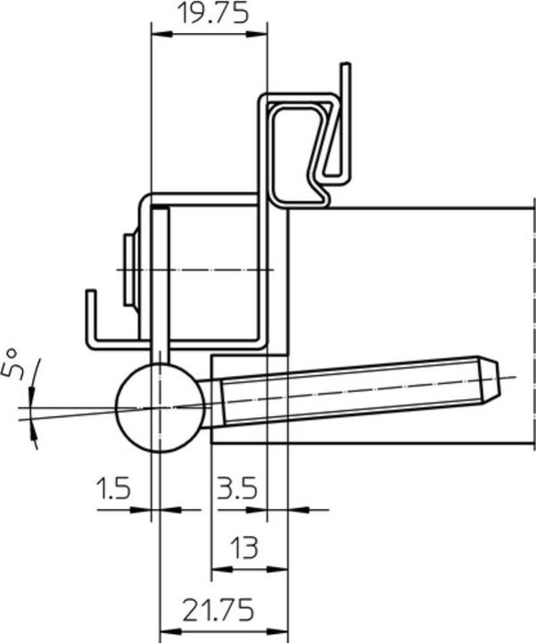 Produktbild Simonswerk Einbohrband steigend V 8550 steigend vernickelt 40 kg DIN links Holztüren