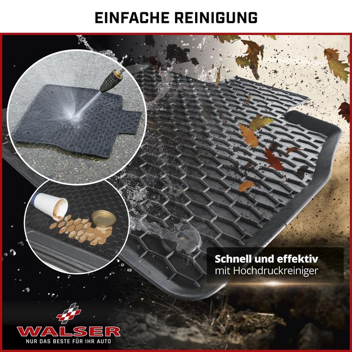 Actual product image Walser Rubber mats for Skoda Fabia 3 BJ 2014 today (2 front mats + 2 rear mats)