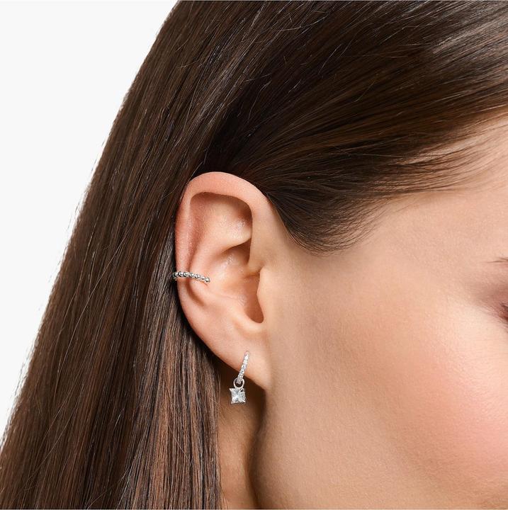 Actual product image Thomas Sabo Single Creole with White Stones Silver (925 silver)