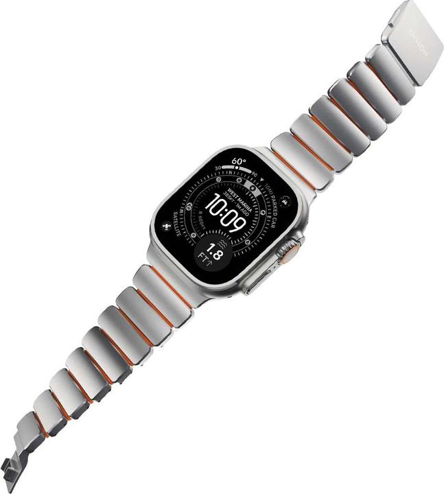 Image du produit Nomad Spartan Band Natural Titanium Ultra Orange 49mm (24 mm, FKM, Titane, Titane)