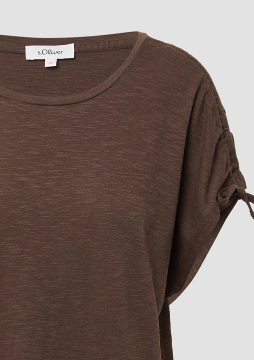 Produktbild S.Oliver T-Shirt T-Shirt mit Flammgarnstruktur und Raffung (36)