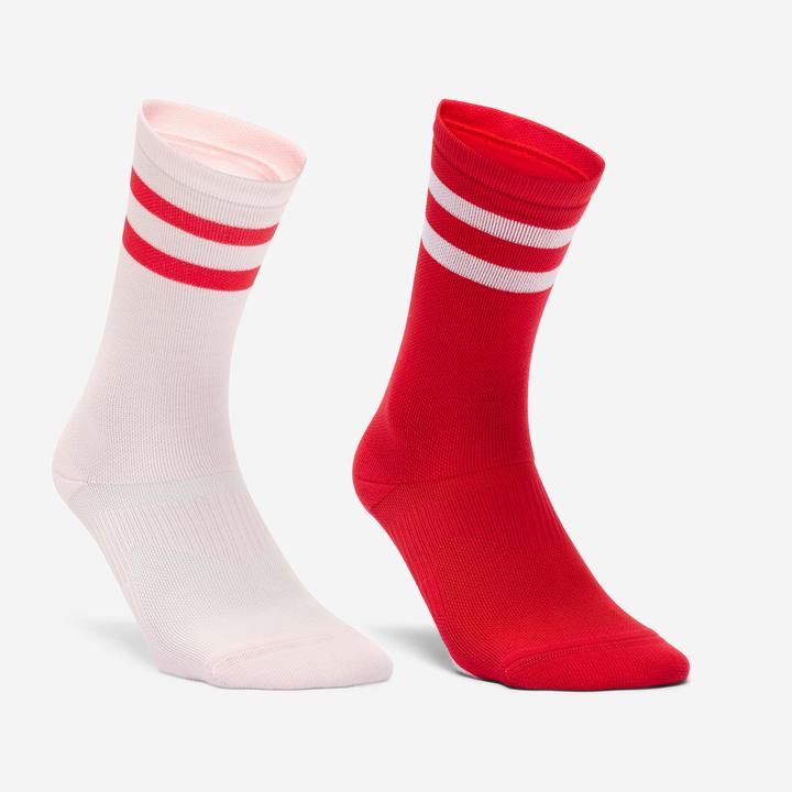 Actual product image Domyos Sportsocken High 2er-Pack - rosa/rot (39, 42)