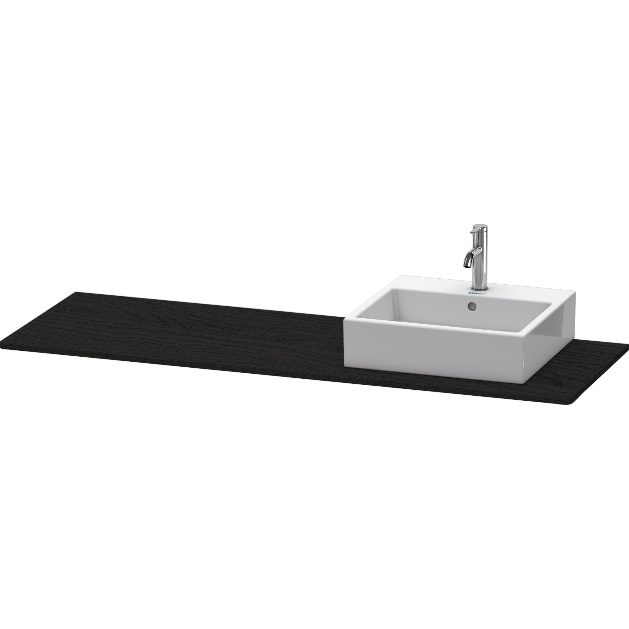 Duravit, Consolle per lavabo, Console XSquare, 1 découpe à droite, 1600x16x550mm, XS060HR1616, XS060HR1616