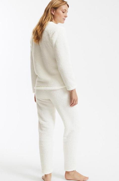 Produktbild La Redoute Collections Pyjama aus Fleece mit Blätterstickerei (50)