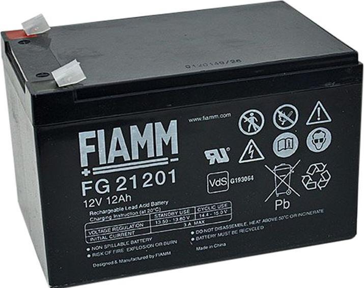 Produktbild Fiamm Akku, Bleisäure, 12V, 12Ah, Flachsteckzunge, 4.8 x 6.3 mm (12 V, 12 Ah)