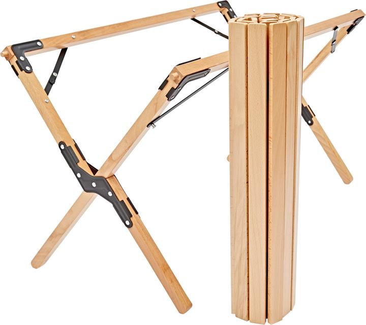 Produktbild Campz Buchenholz Rolltisch 90x60x70cm