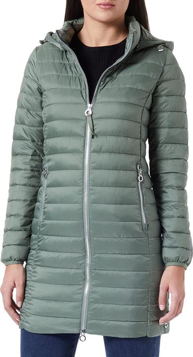 Actual product image S.Oliver Outdoor-Mantel Lange Steppjacke mit abnehmbarer Kapuze