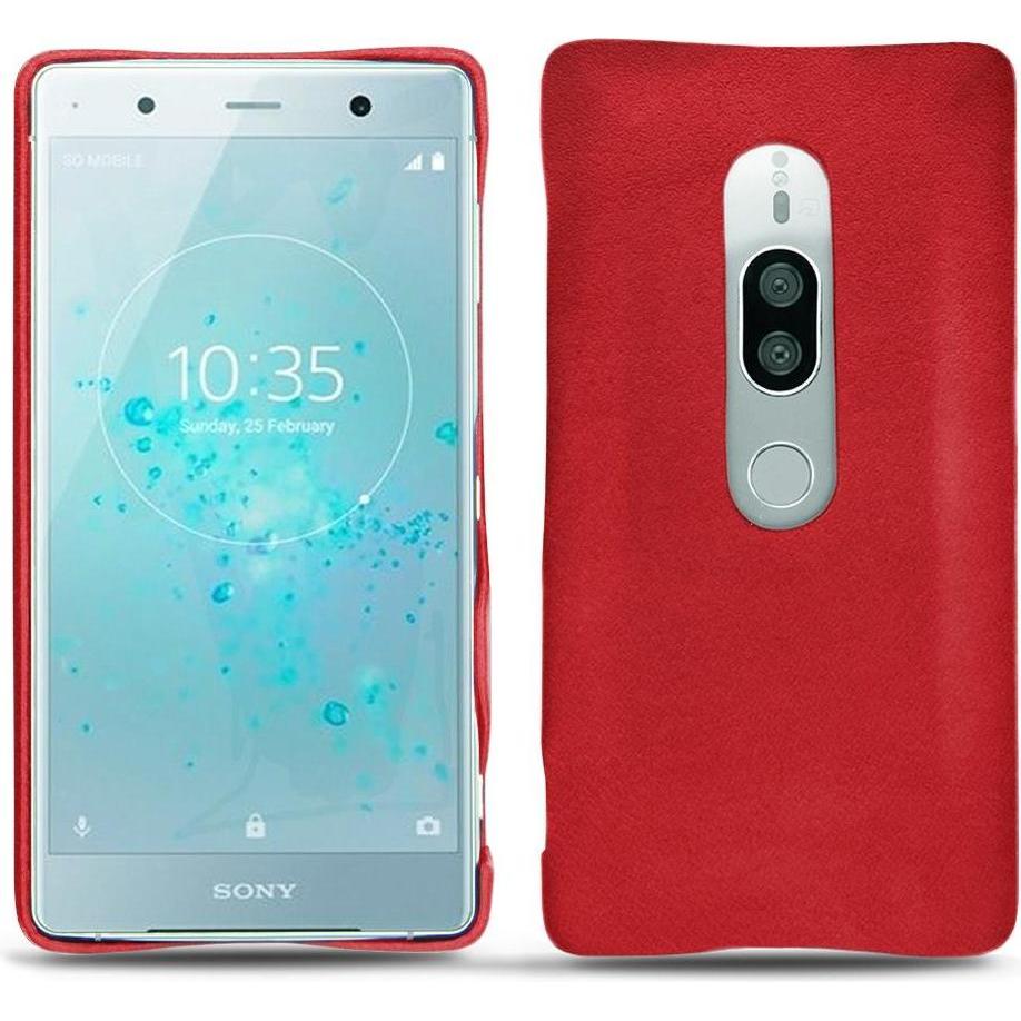 Noreve Lederschutzhülle (Sony Xperia XZ2 Premium), Smartphone Hülle, Rot