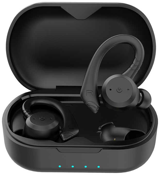 Actual product image Intezze CORE In-ear Bluetooth Handsfree Headphones with Charging Case Black