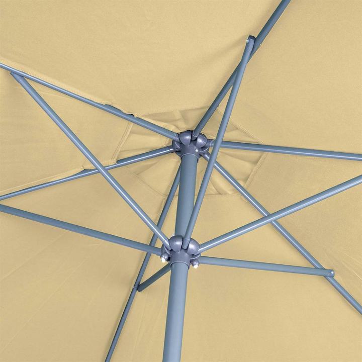 Actual product image VCM Sonnenschirm 2,90m Creme mit Kurbel neigbar wasserabweisend UV Schutz 50+