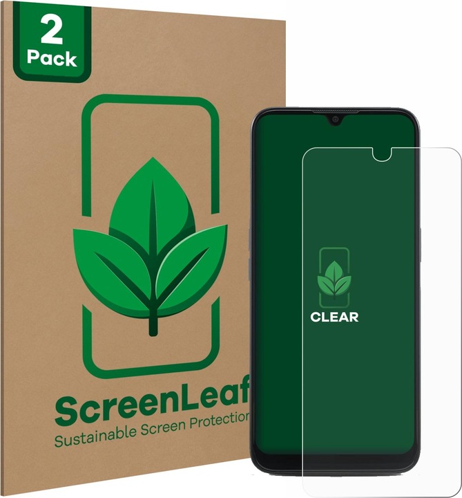 Produktbild ScreenLeaf Schutzfolie nachhaltiger Displayschutz Displayschutzfolie Folie Klar Transparent (2 Stück, Doro 8100)
