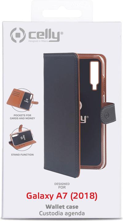 Produktbild Celly WALLY795 Handytasche 15,2 cm (6') Pouch Case Schwarz, Braun (Samsung Galaxy A7 (2018))