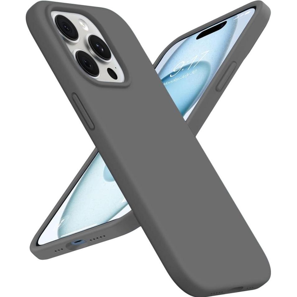 Screenguard Apple iPhone 15 Plus Liquid Silicone Case Hülle (Apple iPhone 15 Plus), Smartphone Hülle, Grau