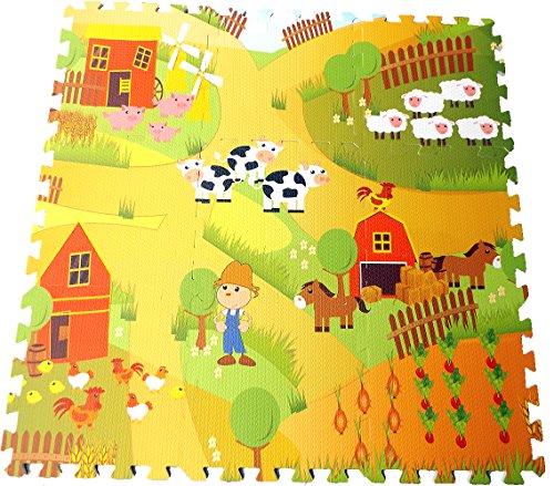 Actual product image Activity Board Premium Farmyard Puzzle Mat, 9 Piece Foam Mat
