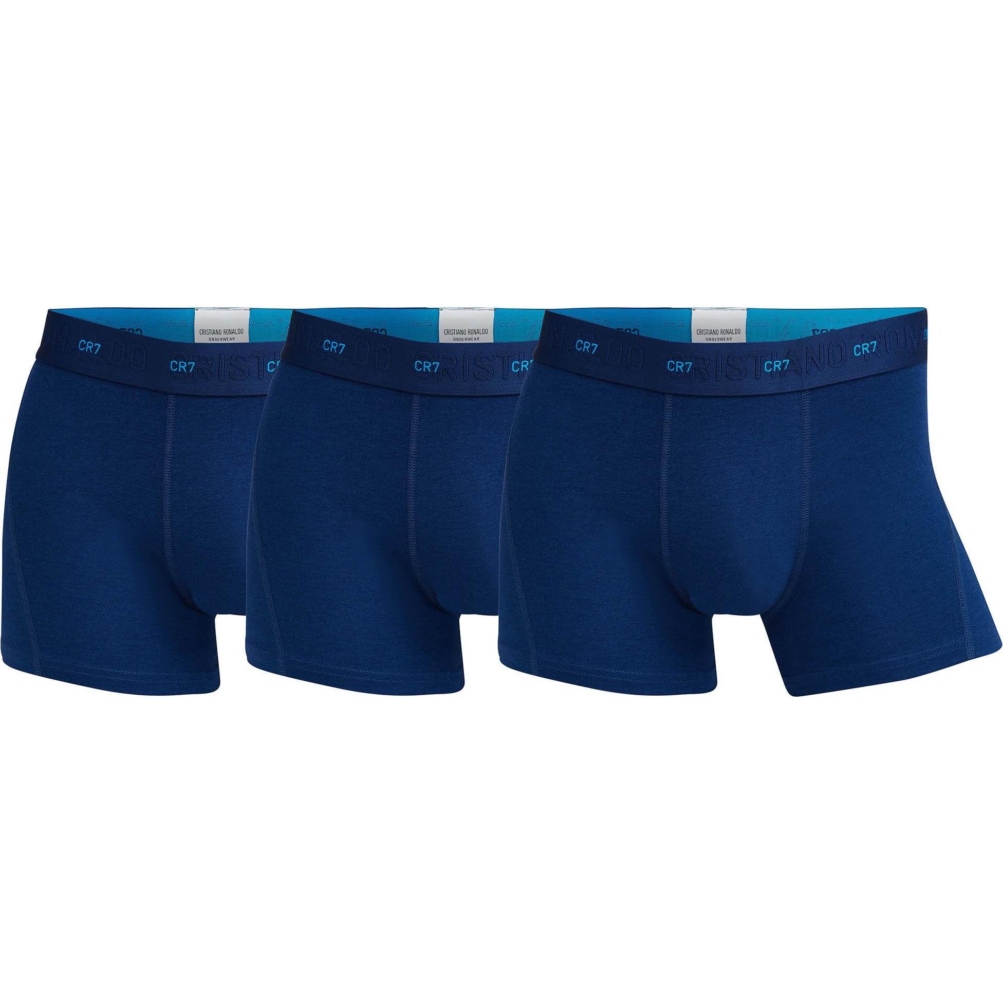 Thumbnail - CR7, Herren, Unterhosen, Mens Trunk Cotton Stretch 5-Pack, Blau, (XXL, 3er Pack)