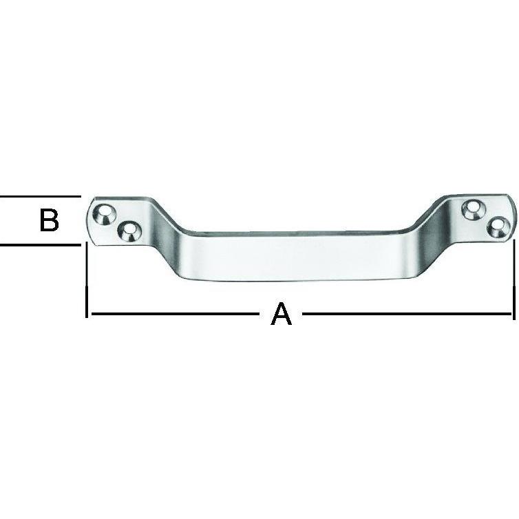 Magni, Maniglia Per Mobile, Maniglie Zincate 110X13,5 Mm No. 193110Z