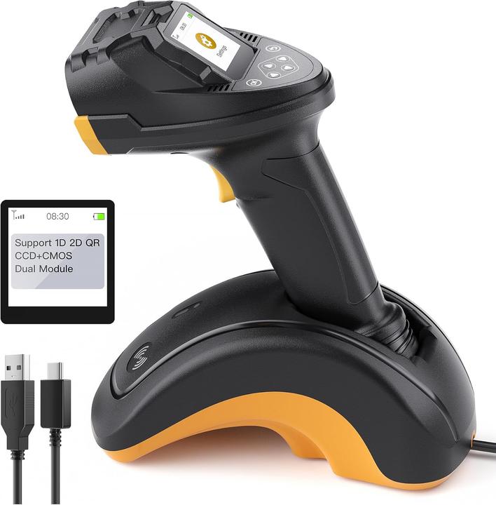 Produktbild Inateck Barcodescanner Pro8 Black with data transfer station (1D-Barcodes, 2D-Barcodes)