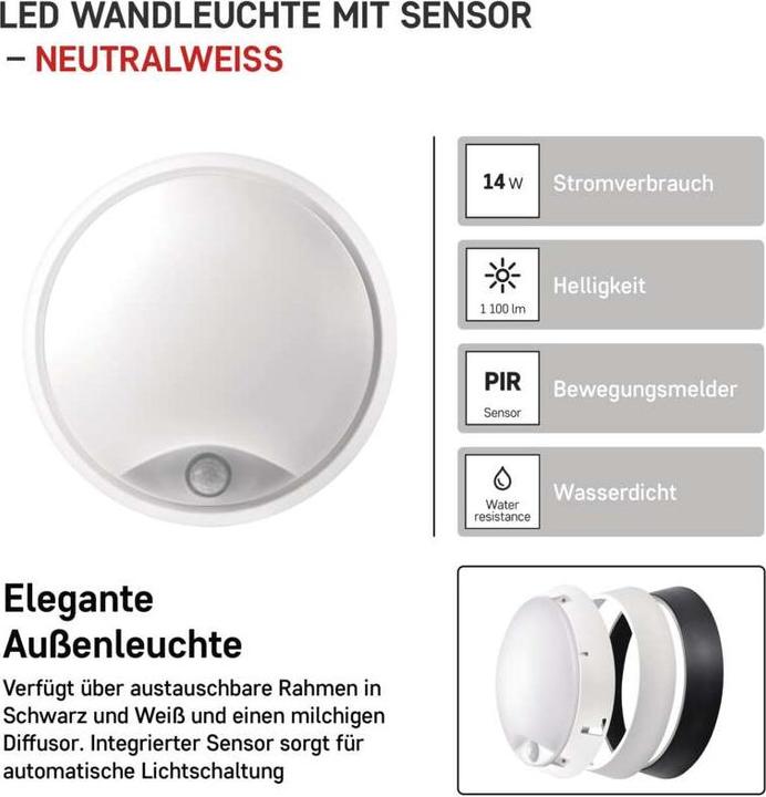 Produktbild Emos LED Deckenleuchte mit Bewegungsmelder (1100 lm)
