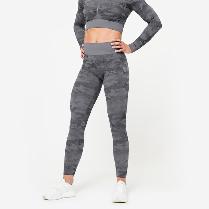 Produktbild Domyos Leggings Damen nahtlos - grau