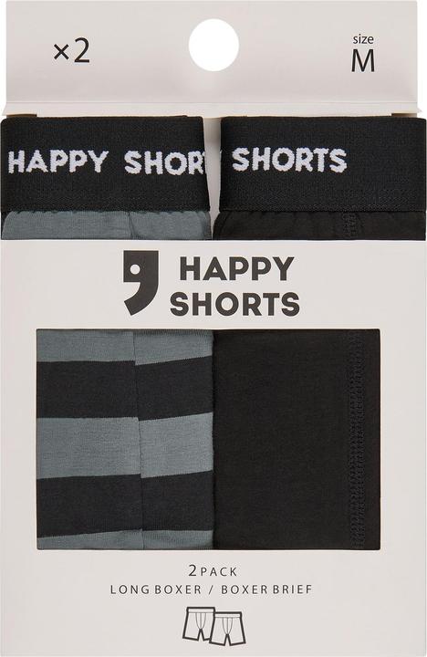 Actual product image Happy shorts Boxer Jersey Long (M, pack of 2)