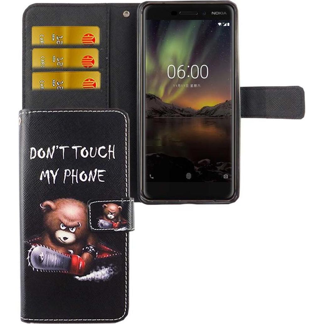 Thumbnail - König Design Hülle Handy Schutz für Nokia 6 (2018) Case Cover Tasche Wallet Etui Haynhülle (Nokia 6 (2018)), Smartphone ...