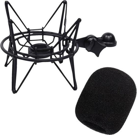 Samson SP04TB Mikrofon-Spinne Schwarz mit Popschutz