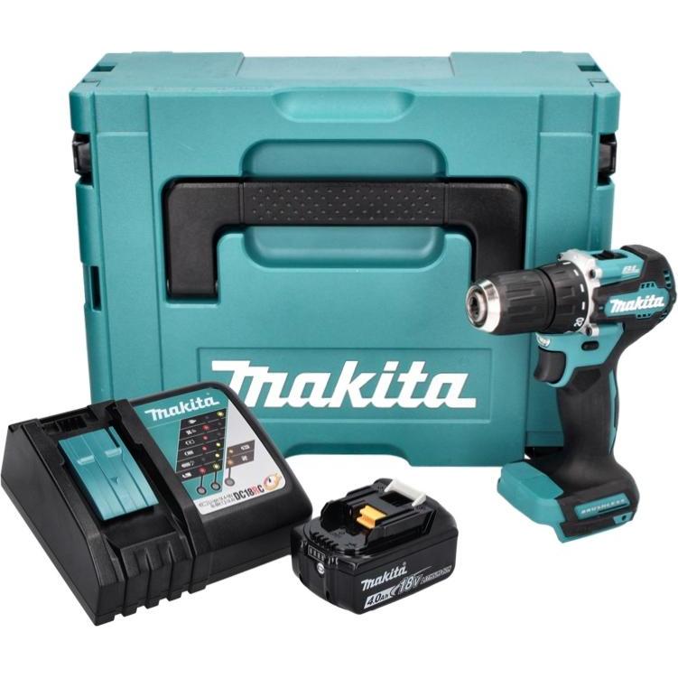 Thumbnail - Makita, Bohrmaschine + Akkuschrauber, DDF 487 RM1J Akku Bohrschrauber 18 V 40 Nm Brushless + 1x Akku 4,0 Ah + Ladegerät ...