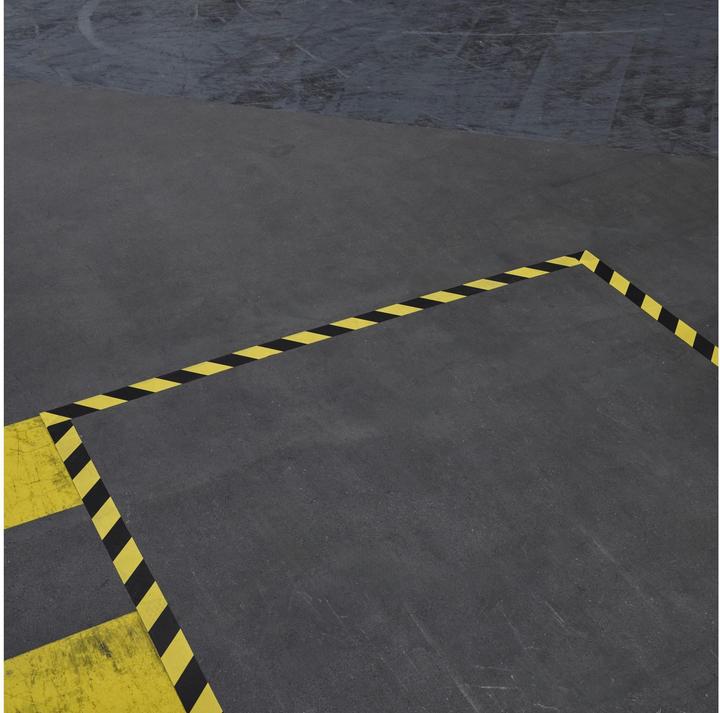 Produktbild Defender EXA-TAPE® VALUE BY 50 - PVC Warnband | schwarz/gelb | 50 mm x 33 m (50 mm)