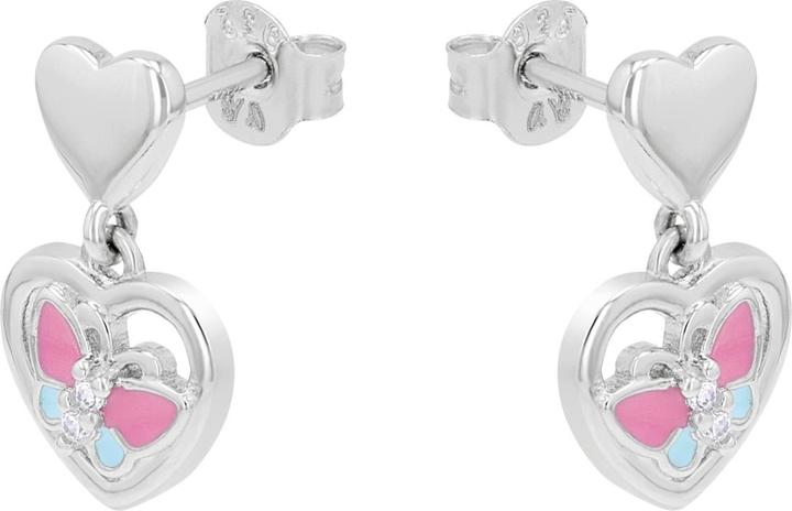 Immagine prodotto Prinzessin Lillifee Ohrschmuck für Mädchen, 925 Sterling Silber, Zirkonia synth. | Herz (Argento 925)