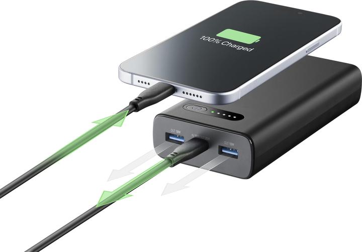 Produktbild Cellularline CELLULAR L& CLL PB FAST 20000 BK (20000 mAh, 20 W, 74 Wh)