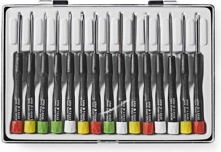 Actual product image Nedis Precision Screwdriver Set | 3x PH / 4x Flat / 4x Hex / 4x Tx (Port, Torx (TX), hexagon, Cross recess)