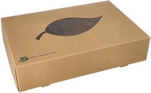 Actual product image Papstar 87955 Disposable Food Container Cardboard, Polylactide (PLA) (10 x)