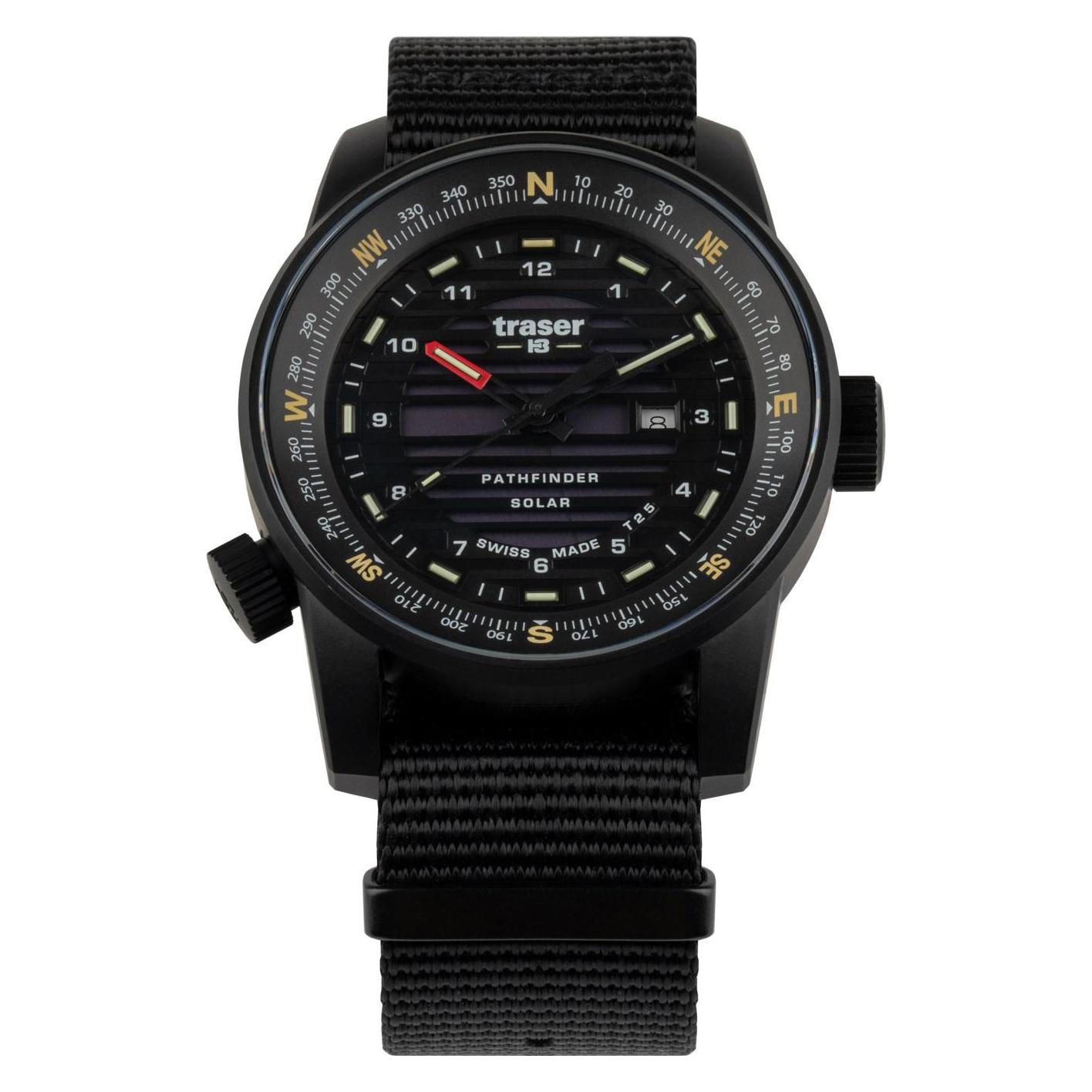 Traser, Armbanduhr, P68 Pathfinder Solar, Schwarz, (46 mm)