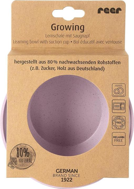 Actual product image Reer Growing Bowl with suction cup pink