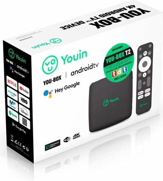 Actual product image Youin RECEPTOR ENGEL EN1040K UHD 4K ANDROID TV 9.0 DVB-T2 ASISTENTE DE VOZ GOOGLE (8 GB, Android 9.0 (Pie))