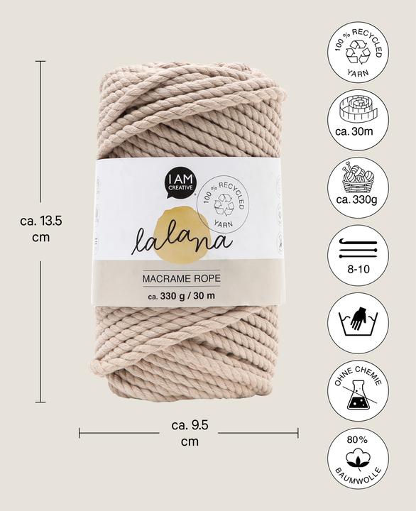 Immagine prodotto Lalana Corda Macrame (30 m)