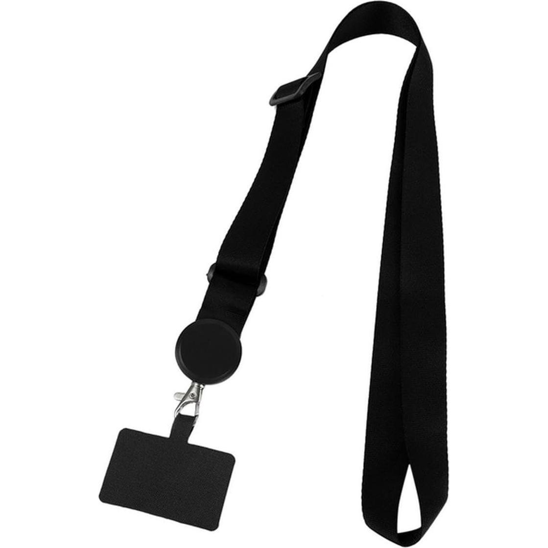 König Design Handy Kette Band Schnur Universal Umhängeband für Handyhüllen Smartphone Nylon, Handykette, Schwarz